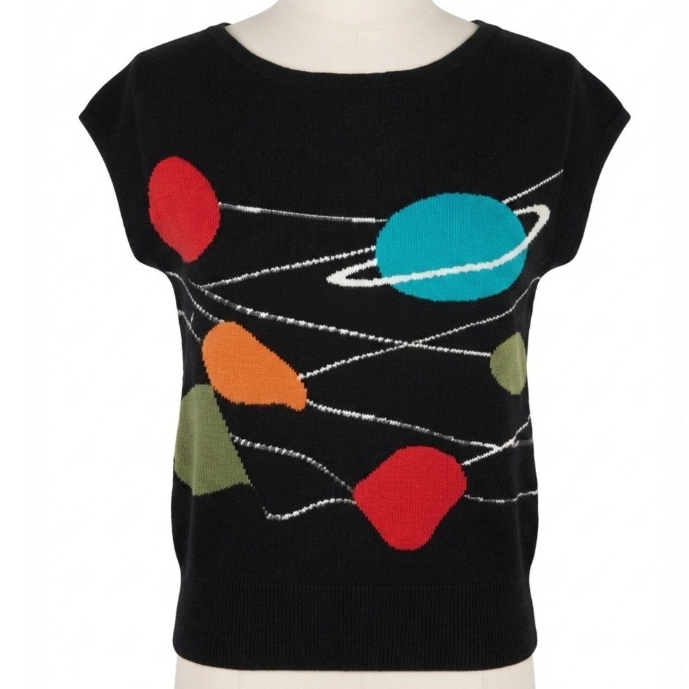 Oxknit Solar System Planets Knit Sweater Size Medium